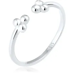 Elli Kreis Geo Look Offen Verstellbar Trend 925 Silber Ringe   Damen 