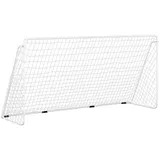 vidaXL Fußballtor Weiß 366 x 122 x 182 cm 93371