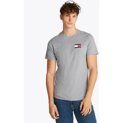 T-Shirt »TJM SLIM ESSENTIAL FLAG TEE EXT«, Mit Rundhalsausschnitt, Gr. XXXL, Grey Htr, , 98660425-XXXL