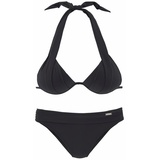LASCANA Triangel-Bikini, mit Push-Up-Effekt, schwarz