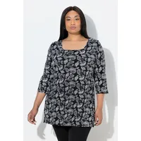 Ulla Popken Longshirt in schwarz | Gr.: 50-52