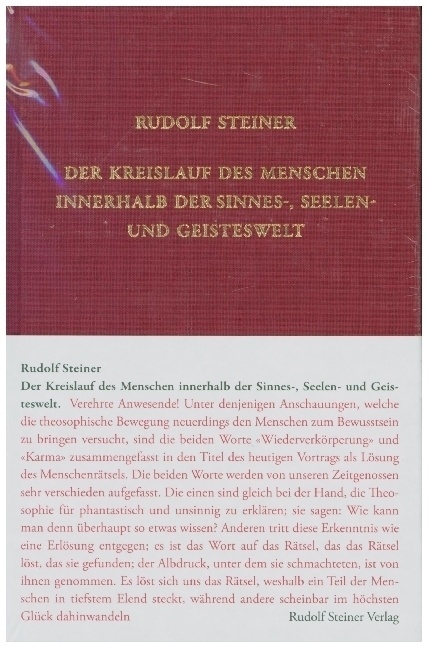 Rudolf Steiner Gesamtausgabe / 68B / Der Kreislauf Des Menschen Innerhalb Der Sinnes-  Seelen- Und Geisteswelt - Rudolf Steiner  Rudolf Steiner Nachla