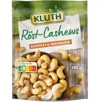 Kluth Cashewkerne Röst Cashews, ganze Nüsse, geröstet und ungesalzen, 100g
