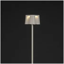 Konstsmide Außenstandleuchte Aluminium 17 x 17 x 120 cm Akku dimmbar weiß