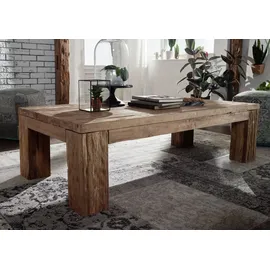 MASSIVMOEBEL24.DE Couchtisch Bassano Beige Teak 160 x 80 x 45 cm