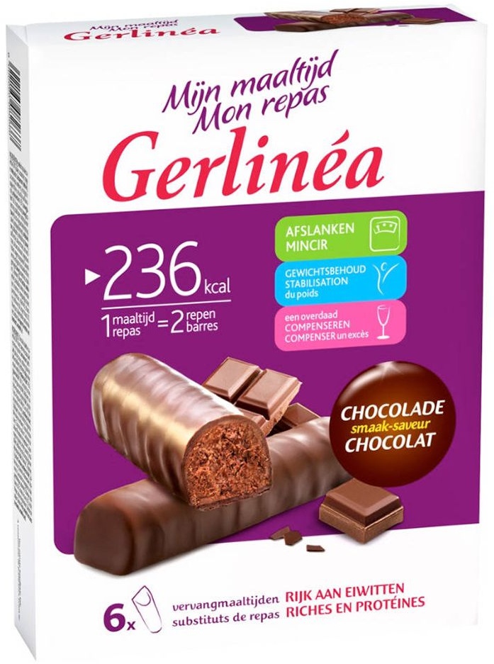 Gerlinéa Mon Repas Barres Chocolat 6x31 g Barre