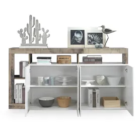 CaliCosy Sideboard, Weiß, Holzwerkstoff, 42x93x184 cm, Wohnzimmer, Kommoden & Sideboards, Sideboards