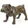 Casa Padrino Luxus Bronzefigur Englische Bulldogge Bronze 54,5 x 24,1 x H. 31 cm - Dekofigur
