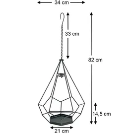DanDiBo Ambiente Blumenampel Innen Metall 34 x 82 x 34 cm