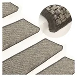 vidaXL Stufenmatten Selbstklebend 15 Stk. Grau und Beige 65x21x4 cm