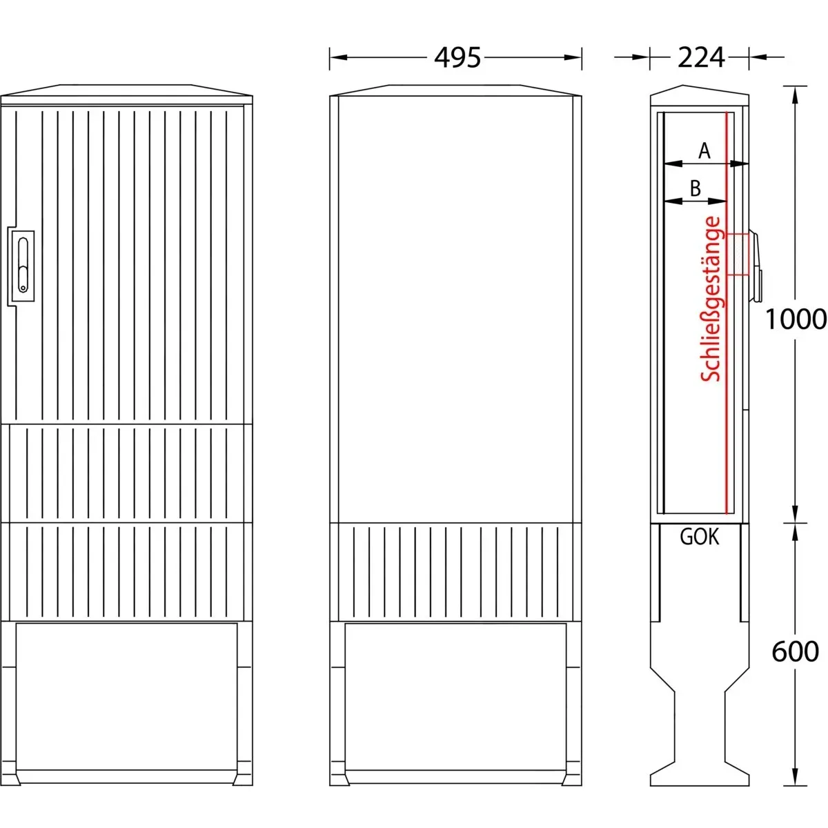 uesa Flachschrank A070-1000