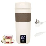 GOOPOOL 350ml Reise Wasserkocher - 220V 300W Elektrische Wassertasse Reisewasserkocher mit 4 Stufen Temperaturregelung Reise Wasserkocher, Überhitzungsschutz, Auslaufsicheres Design Wasserkocher