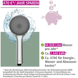 Wenko Duschkopf Watersaving Ø 9,6 cm