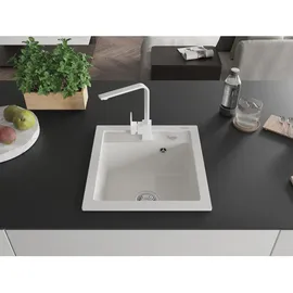 Mexen Vito 1-Becken-Granit-Spüle mit Mischbatterie Rita, Weiß - 6503-20-670300-20 - Weiß