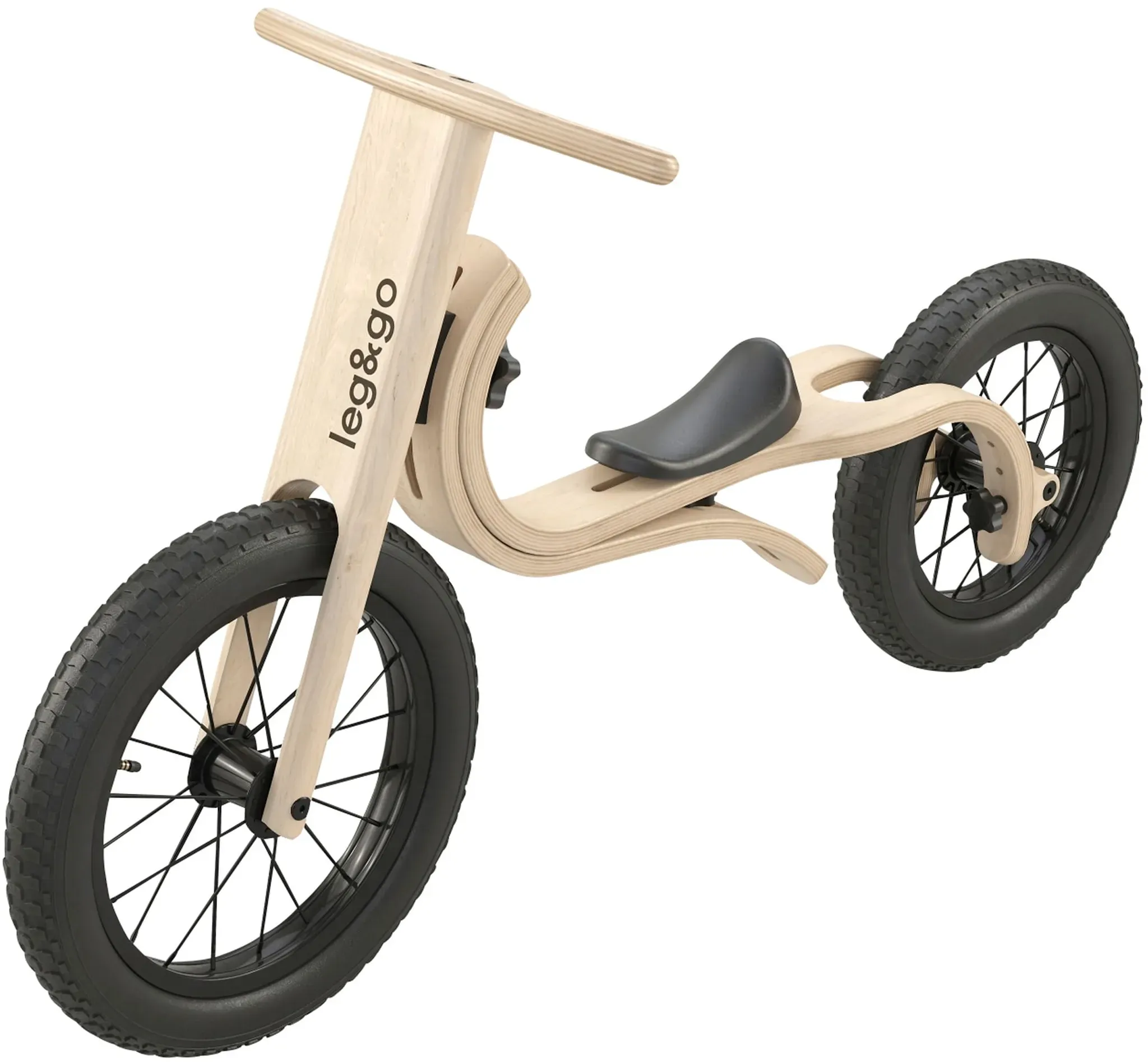 leg&go Laufrad Balance Bike 3in1, natur