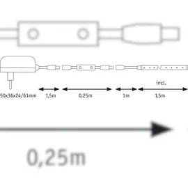 Paulmann FlexLED 3D Basis-Set 1,5 m Warmweiß Leuchtschrift selber machen