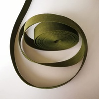 KUCOON 5 Meter 2,5 cm   1 Zoll breites olivgrünes Nylon-Gurtband, geflochtener Rucksackgürtel
