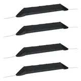 vidaXL Netztunnel 4 Stk. Schwarz Stahl und Polyethylen