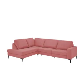 Max Schelling Eckcouch Mikrofaser 2-Sitzer Rosa