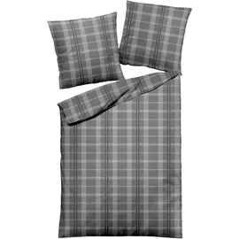 Traumschlaf Glasgow Melange Karo Grau 200 x 200 cm + 2 x 80 x 80 cm