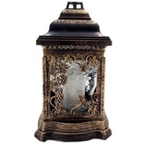 Buri Grablaterne mit Öllicht 26cm Gold Grabschmuck Grabkerze Grablicht Friedhof Kerze
