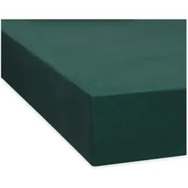 Traumschlaf Spannbettlaken Feinbiber 120 x 200 cm grün