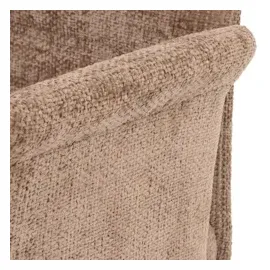 Mendler 2er-Set Esszimmerstuhl HWC-G55, Stuhl mit Armlehne, Edelstahl gebürstet Stoff/Textil Chenille Öko-Tex ~ braun