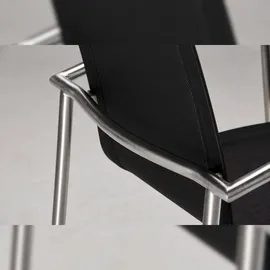 BEST Freizeitmöbel Khartum Stapelsessel 56 x 62 x 88 cm silber/schwarz