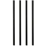 NEU Trinkhalme Pure aus Papier, Ø 8 mm, 21 cm, 100 Stück, Schwarz