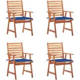 vidaXL Gartenstuhl 61 x 92 x 22,5 cm blau 4 St.