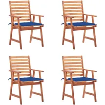 vidaXL Gartenstuhl 61 x 92 x 22,5 cm blau 4 St.