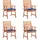 vidaXL Gartenstuhl 61 x 92 x 22,5 cm blau 4 St.