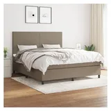vidaXL Boxspringbett 180 x 200 cm Taupe