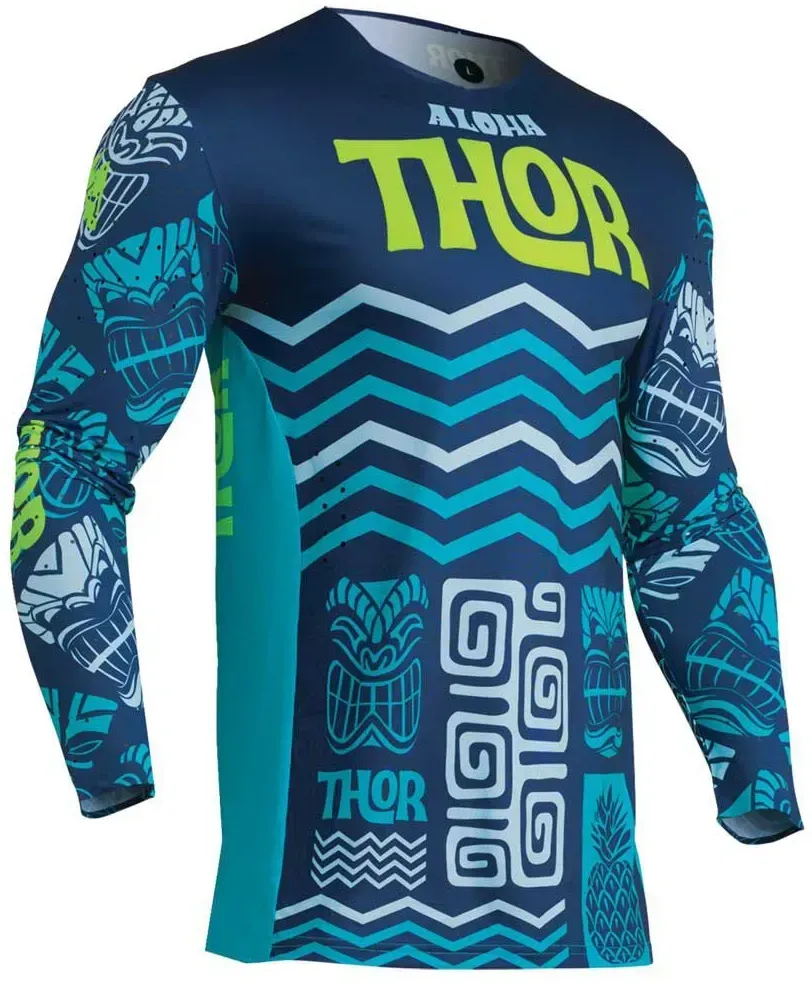 Thor Prime Aloha Langarm-trikot - Navy / Aqua - 3XL
