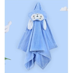 BBSCE Kapuzenhandtuch Kapuzenhandtuch Baby – Babybadetuch mit Kapuze,für Mädchen Kinder blau 140 cm
