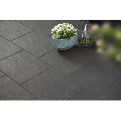 Mr. GARDENER Betonplatte »Maraja «, Beton, schwarz, LxBxH: 40 x 40 x 4 cm