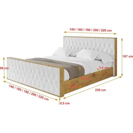 altdecor ENZO5-Z 160 x 200 cm Weiß
