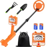 Metalldetektor Kinder, Hochpräziser Metalldetektoren mit LCD-Display Leichter Tragbarer Metalldetektor mit Verstellbarem Stiel & Typ-C-Anschluss für Erkundung im Freien für Kinder und Erwachsene
