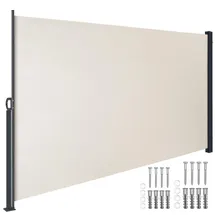 Tectake Aluminium Seitenmarkise 300 x 180 cm Beige
