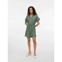 Vero Moda Damen Vmbumpy Ss Short Shirt Dress WVN Ga Noos, Laurel Wreath, X-Small