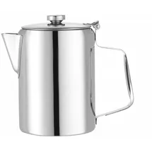HENDI Kaffee-/Teekanne, mit Klappdeckel, Kaffeekanne, Wasserkessel Tropfwasserkocher, Kaffee, 2L, ø126x(H)185mm, Edelstahl