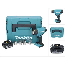 Makita DHG 181 T1J Akku Heißluftgebläse 18 V 150 - 550°C + 1x Akku 5,0 Ah + Makpac - ohne Ladegerät