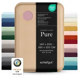 schlafgut Pure Baumwolle 140 x 200 - 160 x 220 cm purple mid