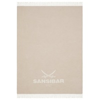 Sansibar Jacquard Scotch Decke Tagesdecke Überwurf 150x200 cm (ca.150x200 cm, Beige/Weiß)