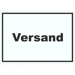 Versand Schild mit Text Lieferung shipping waagerecht A6 (105x148mm)