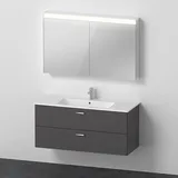 Duravit ME by Starck Waschtisch mit XBase Unterschrank, mit Spiegelschrank, XB007804949,