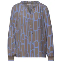 STREET ONE Gemusterte Tunika mit Tape Frosted Blue 40 - 40