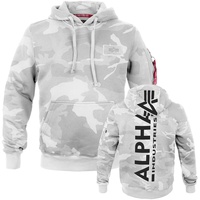 Alpha Industries Back Print Camo Kapuzenpullover White Camo L