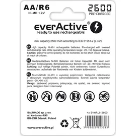 Everactive Akku AA 2600 mAh 4 St.
