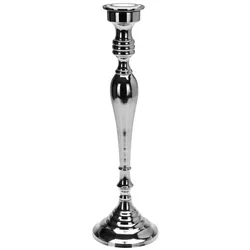 XL Dekorativer und schwerer Kerzenleuchter Metall Silber 48cm Mod4